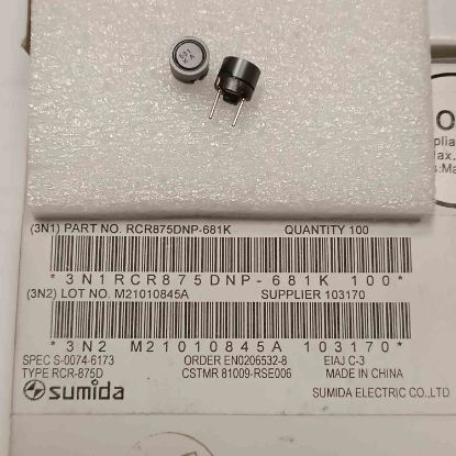 RCR875DNP-681K 680uH 0,28A 8.3x8.3x7.5mm KONDANSATÖR TİPİ BOBİN resmi