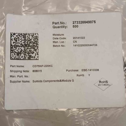 CD75NP-220KC 22uH 1.5A 8.1x7.3x5.5 SMD BOBİN resmi