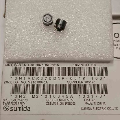 RCR875DNP-681K 680uH 0,28A 8.3x8.3x7.5 KONDANSATÖR TİPİ BOBİN resmi