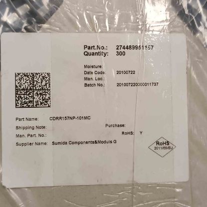 CDRR157NP-101MC 100uH 2A 18,5x15x7 SUMIDA SMD BOBİN resmi
