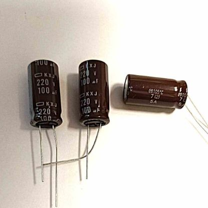 100MF 220V 12.5x25 NİPPON ELKO KONDANSATÖR resmi