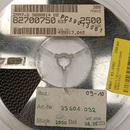 ZMM7.5 7.5V 0.5W SOD80 VISHAY ZENER DİYOT resmi