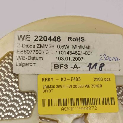 ZMM36 36V 0,5W SOD80 WE ZENER DİYOT resmi