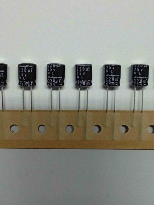 220MF 25V 8x9 RUBYCON ELKO KONDANSATÖR resmi