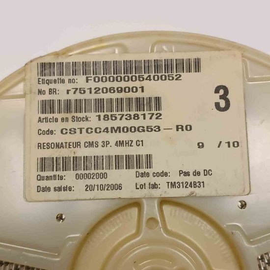 CSTCC4M00G53-R0 4MHz SMD MURATA KRİSTALLER resmi