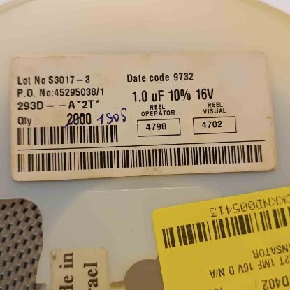 293D105X9016A2T 1MF 16V D N/A TANTAL KONDANSATÖR resmi