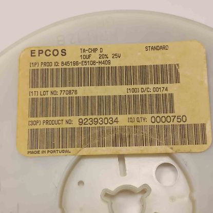 B45196-E5106-M409 10MF 25V D EPCOS TANTAL KONDANSATÖR resmi