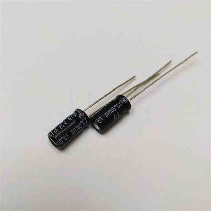 47MF 25V 5x11 YAGEO ELKO KONDANSATÖR resmi