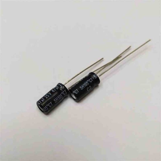 47MF 25V 5x11 YAGEO ELKO KONDANSATÖR resmi