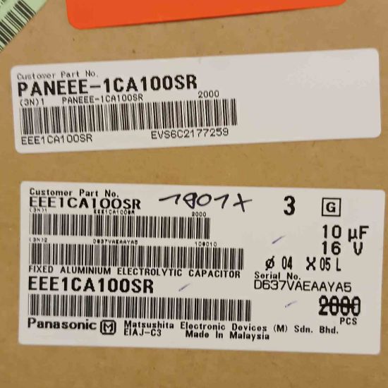 EEE1CA100SR 10MF 16V 4x5 PANASONIC SMD KONDANSATÖR resmi