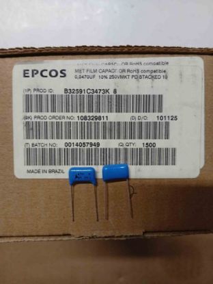 B32591C3473K8 47NF 250V POLYESTER KONDANSATÖR resmi
