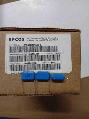 B32592C1155J8 1.5MF 100V POLYESTER KONDANSATÖR resmi