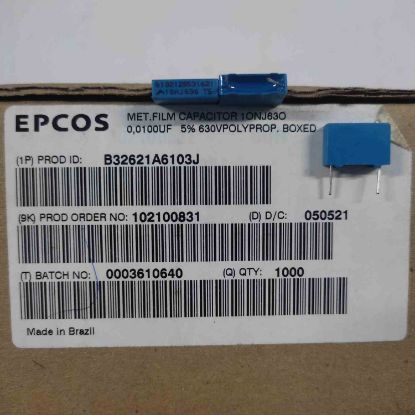 B32621A6103J 10NF 630V 10mm POLYESTER KONDANSATÖR resmi