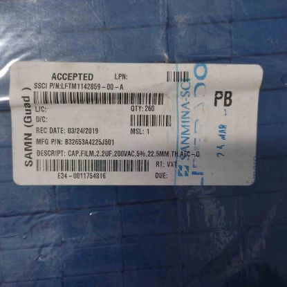 B32653A4225J501 2.2MF 200V 22.5mm POLYESTER KONDANSATÖR resmi