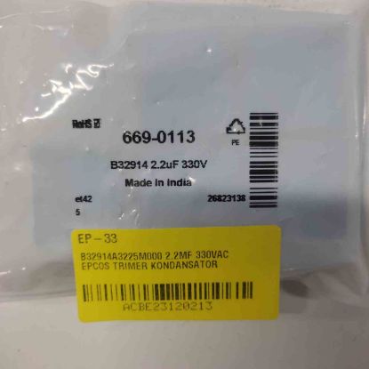 B32914A3225M000 2.2MF 330VAC EPCOS TRİMER KONDANSATÖR resmi