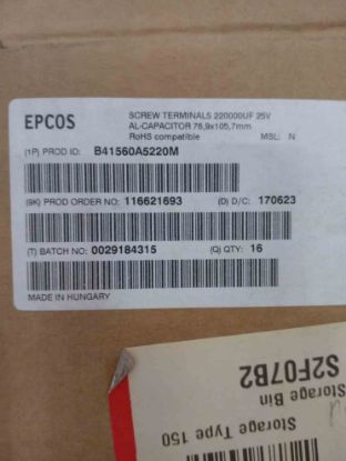 B41560A5220M 220000MF 25V 77x106mm 105 ELKO KONDANSATÖR resmi
