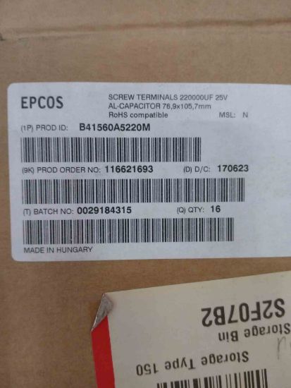 B41560A5220M 220000MF 25V 77x106mm 105 ELKO KONDANSATÖR resmi