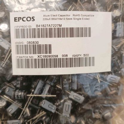 B41827A7227M 220MF 35V 10x12.5 ELKO KONDANSATÖR resmi