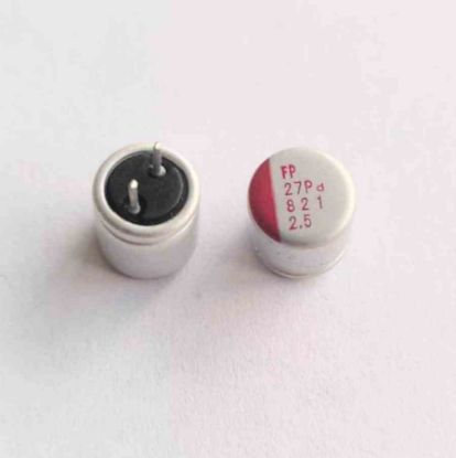 FP 27P d 821 2.5  820MF 2.5V  8x8  ELKO KONDANSATÖR resmi