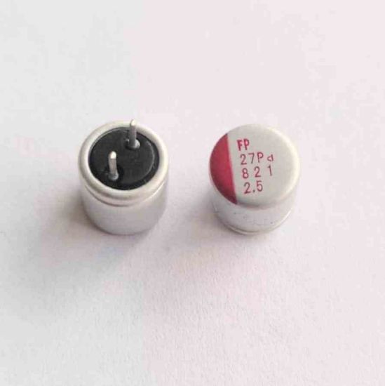 FP 27P d 821 2.5  820MF 2.5V  8x8  ELKO KONDANSATÖR resmi
