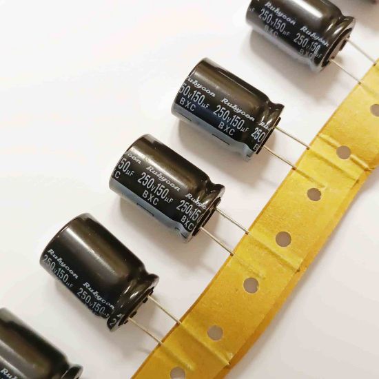 150MF 250V 18x25 105 RUBYCON ELKO KONDANSATÖR resmi