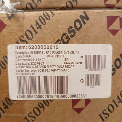 DG202-5.0-03P-1Y-54A 300V 12A SOKET resmi