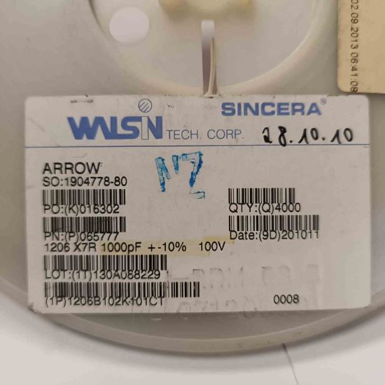 130A088229 1NF 100V SİNCERA SMD SERAMİK KONDANSATÖR resmi