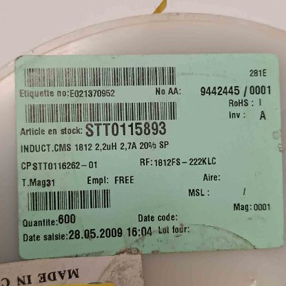 1812FS-222KLC 2.2uH 2.7A SMD BOBİN resmi