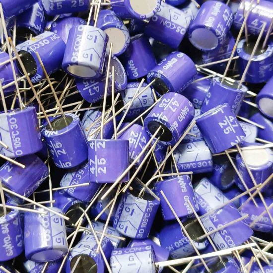 47MF 25V 10x10 SANYO ELKO KONDANSATÖR resmi