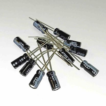 100MF 16V 5x11 105 ELKO KONDANSATÖR resmi