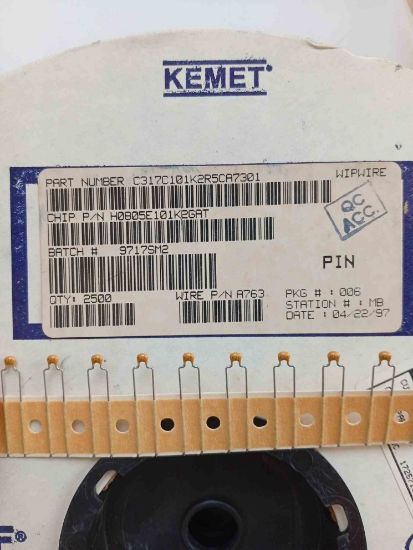 C317C101K2R 100PF 200V 5mm MULTİ KEMET POLYESTER KONDANSATÖR resmi