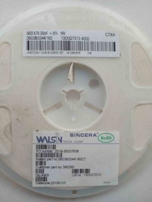 0603B334K160  SMD/SMT 0.33uF +-10% 16V  resmi