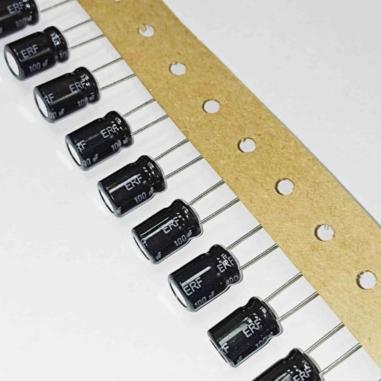 100MF 50V 8.7x12.7 105 FLORYT ELKO KONDANSATÖR resmi