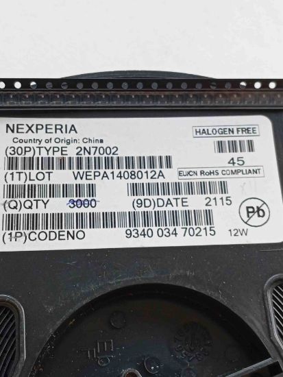 2N7002 NXP SMD TRANSİSTÖR resmi