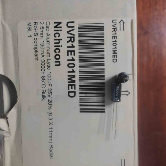 UVR1E101MED 100MF 25V 6.3x11 ELKO KONDANSATÖR resmi