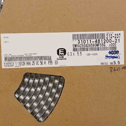 1612RMVA25VC56M 56MF 25V 6.3X5.5 NIPPON SMD KONDANSATÖR resmi