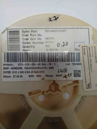 1812J6300104JXT 100NF 630V X7R 1812 SMD SERAMİK KONDANSATÖR resmi