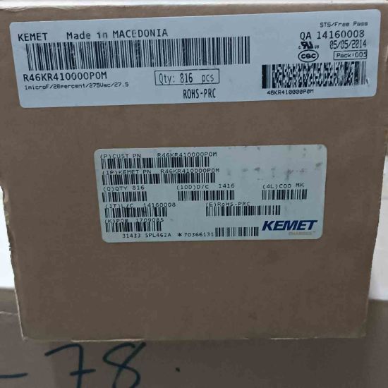 R46KR410000P0M 1MF 275V 27.5mm KEMET POLYESTER KONDANSATÖR resmi