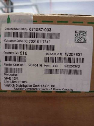 071587-003 SP-TR13/4 1.8MH INDUCTOR KASCHKE resmi