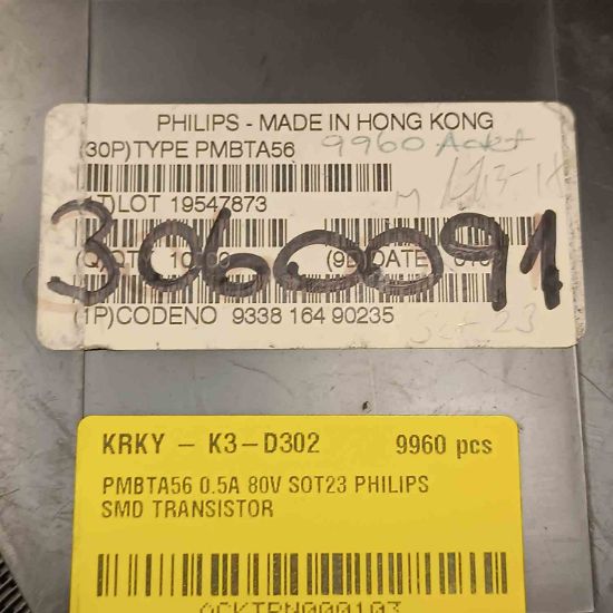 PMBTA56 0.5A 80V SOT23 PHILIPS SMD TRANSİSTÖR resmi
