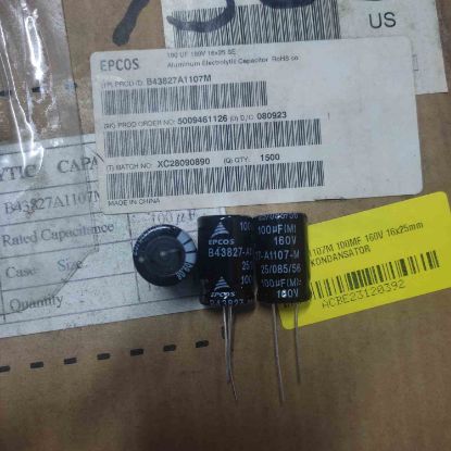 B43827A1107M 100MF 160V 16x25 KONDANSATÖR resmi