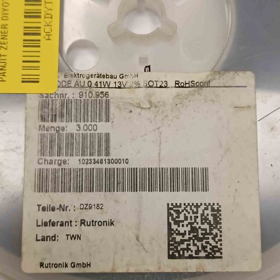 BZX84B13AU 13V 0.25W SOT323 PANJIT ZENER DİYOT resmi