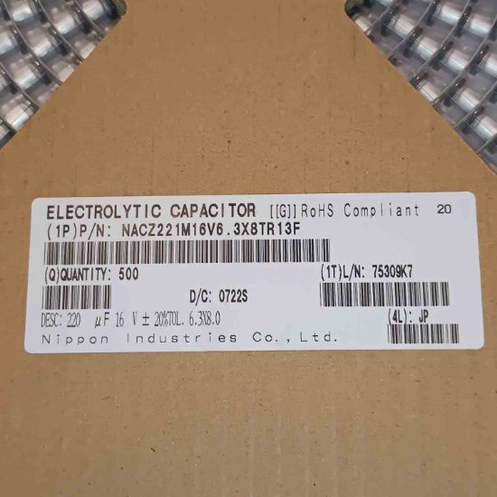 220MF 16V  6.3x8 SMD KONDANSATÖR resmi