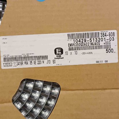 2416RMVK35VE220M 220MF 35V 10x10 SMD KONDANSATÖR resmi
