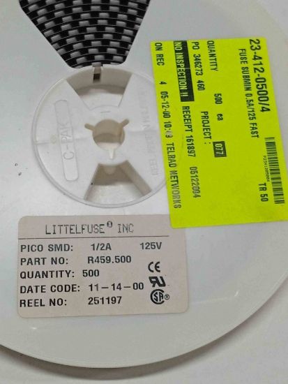 R459.500 0.5A 125V SMD LITTELFUSE Sigorta resmi