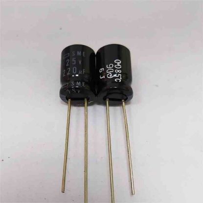 220MF 25V 8x12 85 NİPPON ELKO KONDANSATÖR resmi