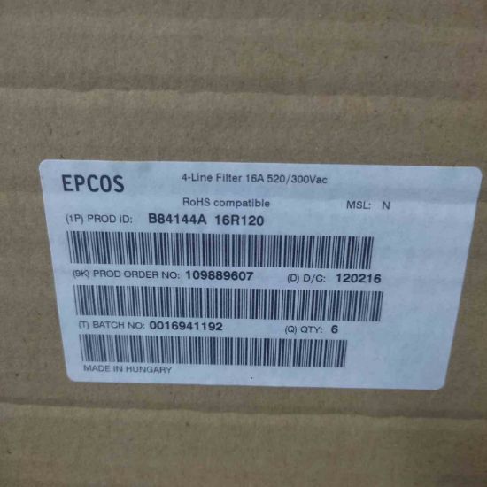 B84144A16R120 16A 520 VAC, 300 VDC Power Line Filters Filitre resmi