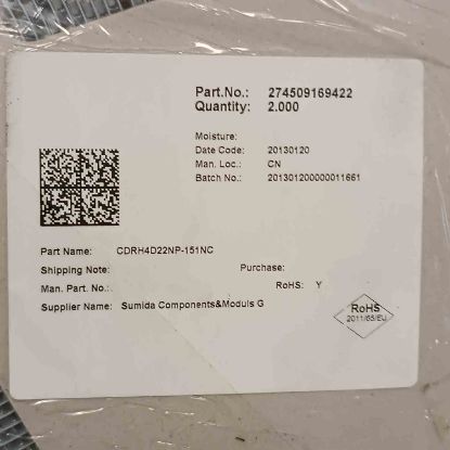 CDRH4D22NP-151NC 150uH 0,47A 5x5x2,4 SUMIDA SMD BOBİN resmi