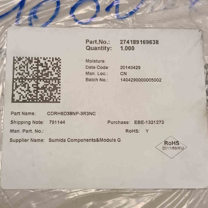 CDRH6D38NP-3R3NC 3,3uH 3,5A SMD BOBİN resmi