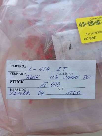 L474IT 3mm KIRMIZI KİNGBRİGHT LED OPTO resmi